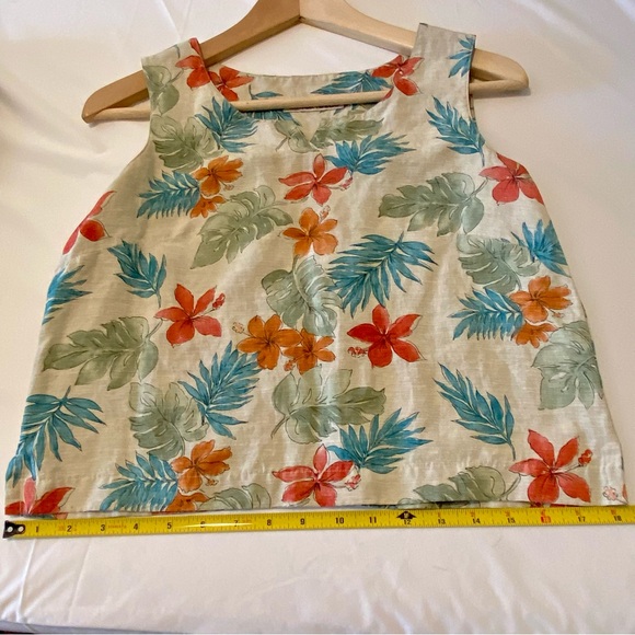 Nomadic Traders Floral Crop Sleeveless Tank, Size Small - Picture 4 of 6